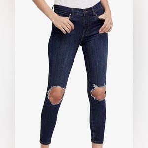 Free People Dark Blue Jeans